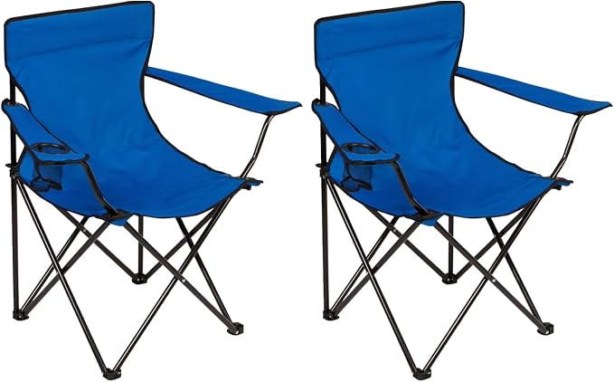 Folding Camping Chair with Cup Holder, 225lbs Capacity, Portable Foldable Chair by SAILARYPatioFurniture