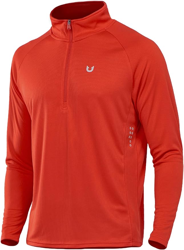 NORTHYARD Quarter Zip Pullover Men Running Shirt Long Sleeve Moisture Wicking by NORTHYARD