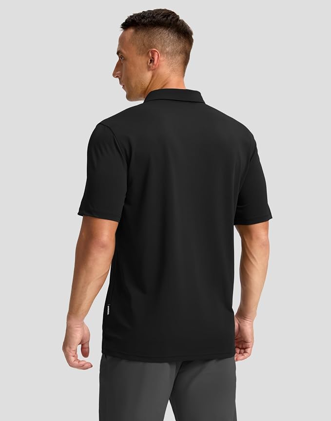 Men's Golf Shirts Dry Fit Moisture Wicking Performance Short Sleeve Collared - Image 3
