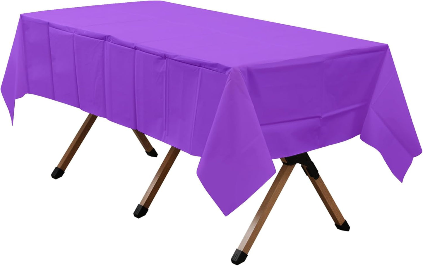 2 Pack Purple Premium Plastic Tablecloth Rectangle 54 x 108 Inches Reusable Violet Decorative Table Cover for Dining, Wedding, Party, Indoor and Outdoor use