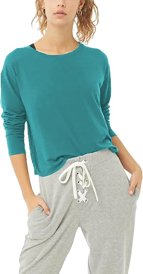 Bestisun Long Sleeve Workout Shirts Yoga Dance Tops Open Back Athletic Clothes - Image 4