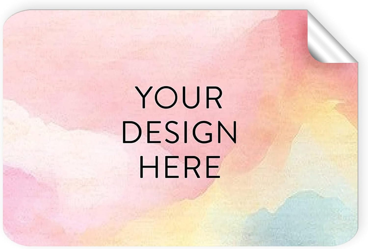 100 Custom Vinyl Stickers - Upload Your own Image, Text, Design, Logo - Personalized Logo Labels for Handmade, Packaging, Bottle, Jars, Candle, Brand Stickers (Watercolor, 5x3)