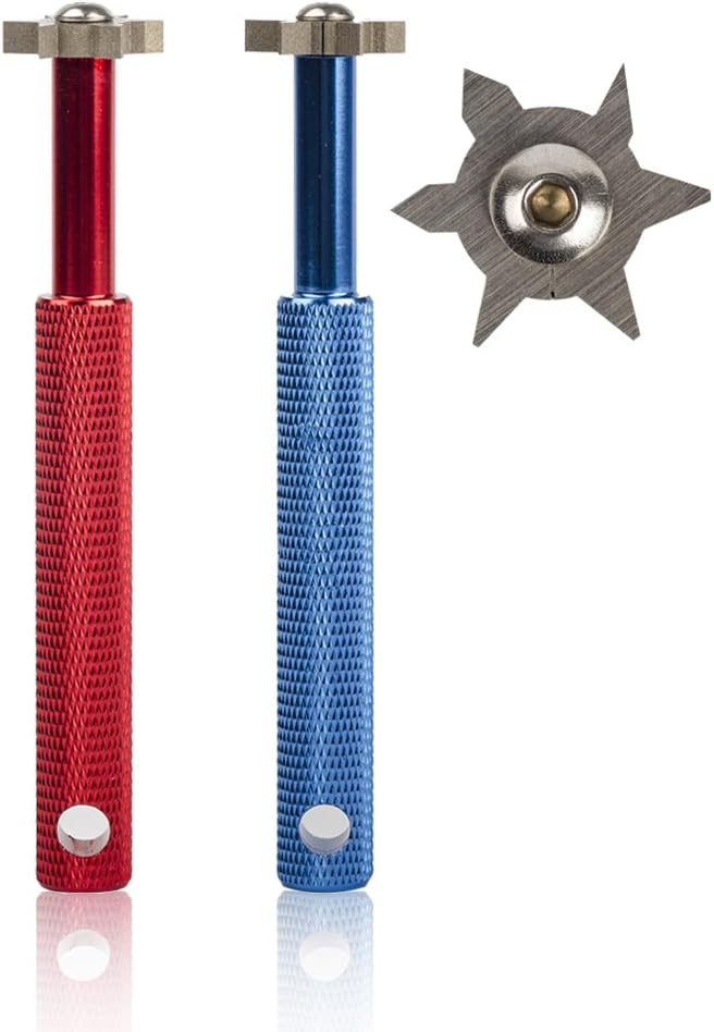 HIFROM Groove Sharpener with 6 Heads - Golf Club Groove Sharpener Re-Grooving Tool and Cleaner for All Irons Pitching Sand Lob Gap and Approach Wedges and Utility Clubs ¡­