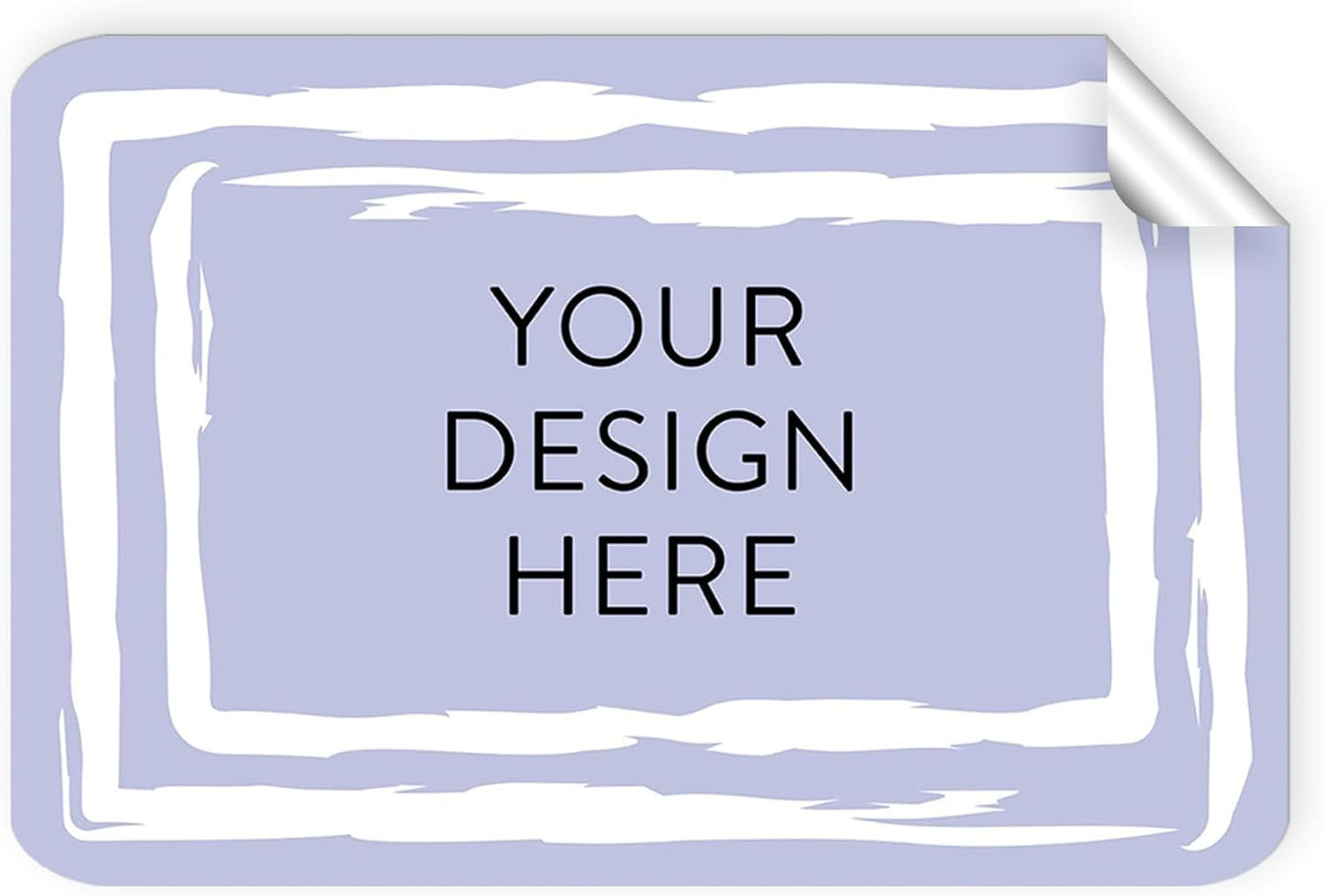 100 Custom Vinyl Stickers - Upload Your own Image, Text, Design, Logo - Personalized Logo Labels for Handmade, Packaging, Bottle, Jars, Candle, Brand Stickers (Lavender Swirls, 5x3)