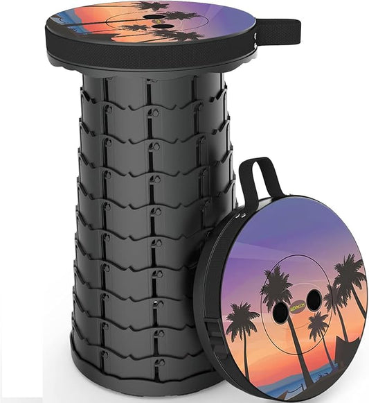 ALEVMOOM Upgraded Portable Collapsible Folding Stool Retractable Telescoping by Wemakeitbetter