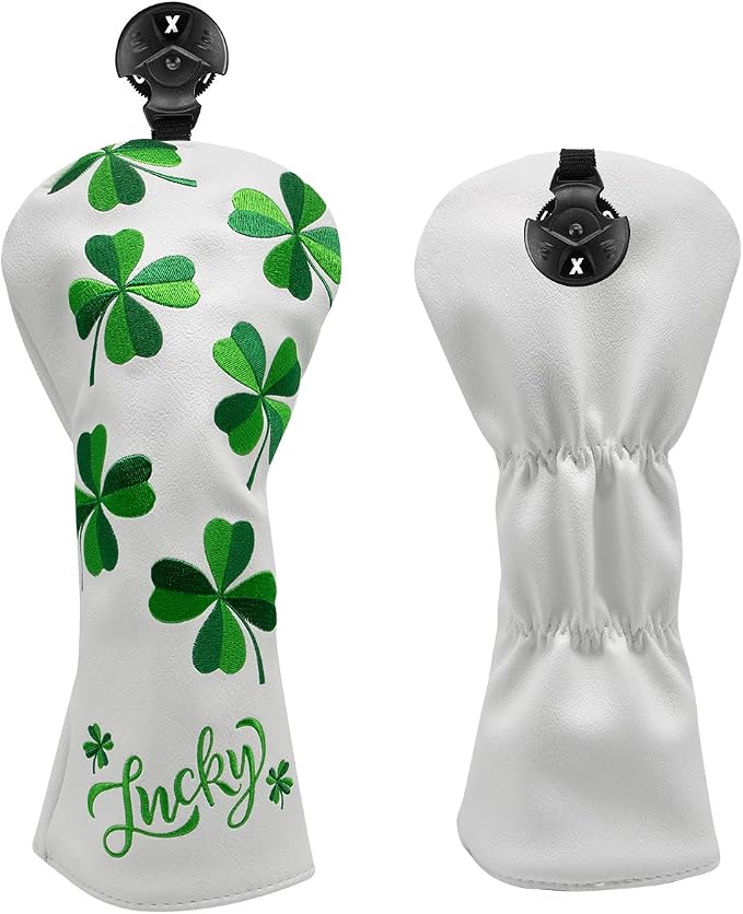 Golf Headcovers Live Lucky Golf Driver Covers Advanced Embroidery Fairway Wood by ALIENNANAGolf