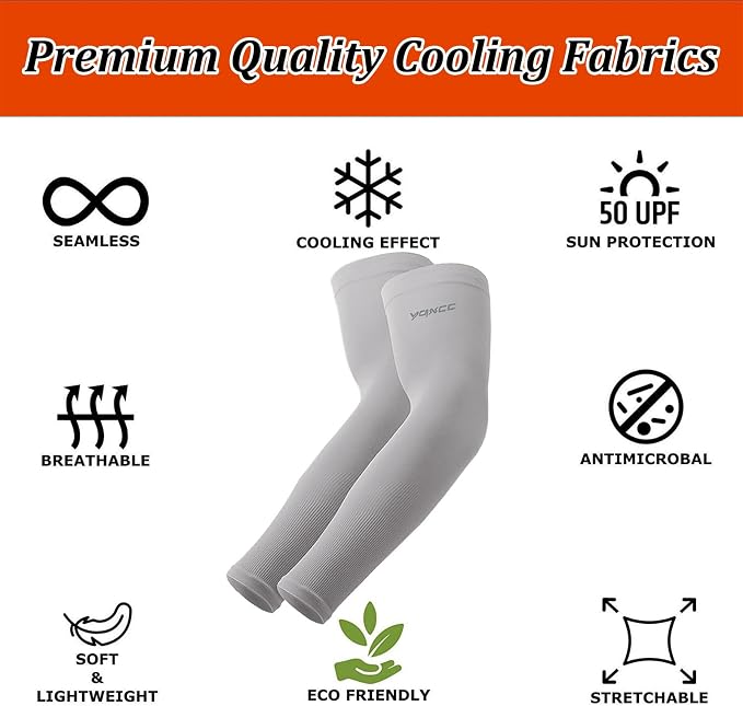 YQXCC 4 Pairs Arm Sleeves, Cooling UV Sun Protection Sports Compression Sleeves - Image 6