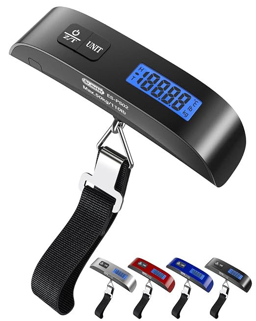 Luggage Scale, Travel Essentials, Digital Backlight LCD Display Handheld by Drmeter
