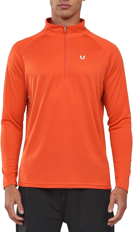 NORTHYARD Quarter Zip Pullover Men Running Shirt Long Sleeve Moisture Wicking - Image 2
