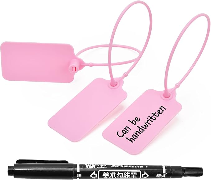 50pcs Luggage Tags Plastic Seals Shipping Label Logistics Sign Tie Bag Tag by Unknown