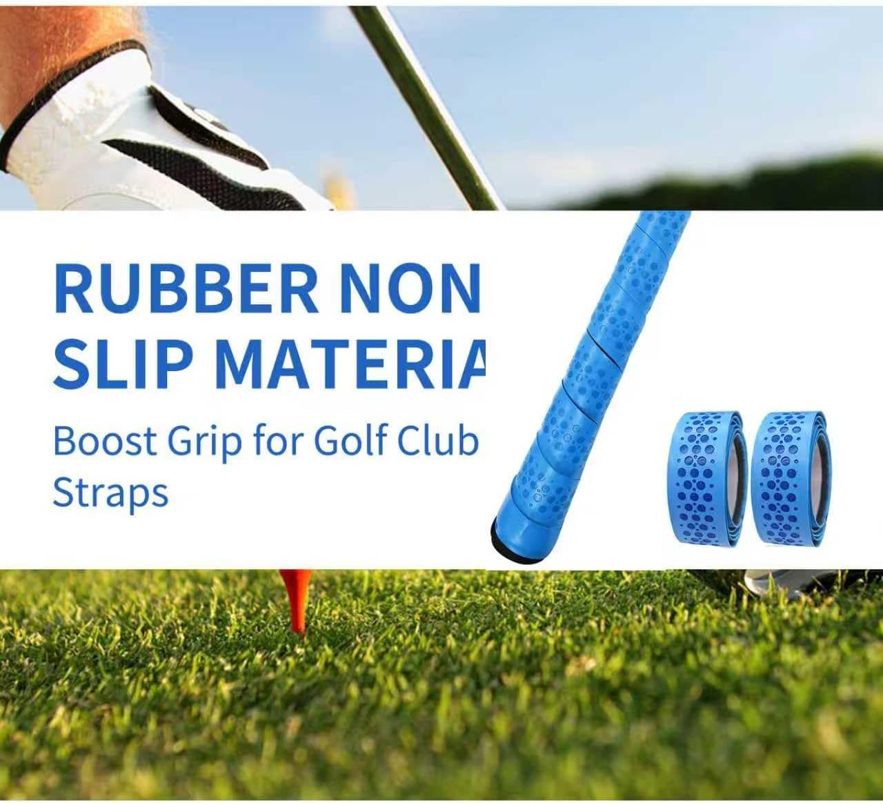 2 Pack Golf Grip Wrapping Tape, Quick Replacement with New Grip, Red Wrapped Golf Grip Strap for Golf Club Grips