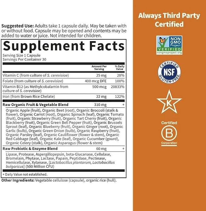 Garden of Life Vitamin Code Raw Iron Supplement - Image 6