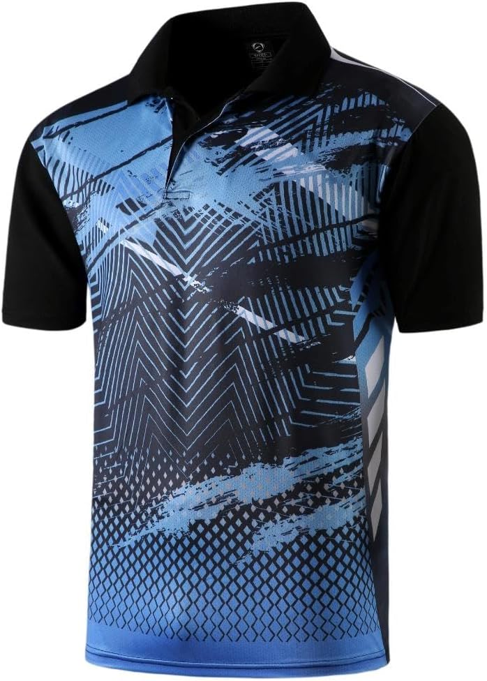 jeansian Men's Sport Outdoor Quick Dry Fit Short Sleeves Polo Tee Shirt Tshirt T-Shirt Tops Golf Tennis Bowling LSL195