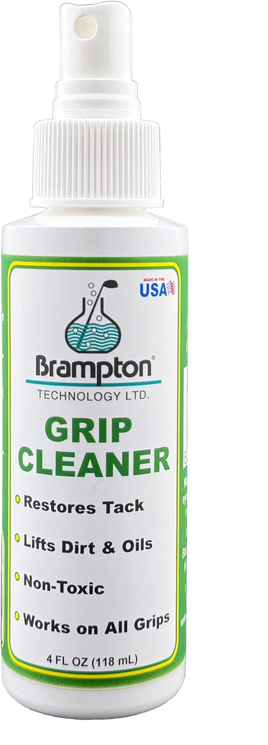 Brampton Golf Grip Cleaner, Works on Balls & Club Head Grooves, Restores Tackiness, Removes Dirt & Oil, Grip Spray for Golf, Tennis, Baseball, Football, & More, No PFAS or Ammonia, 4oz