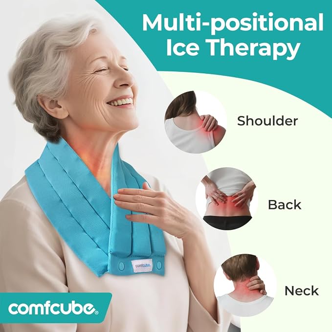 Neck Ice Pack Wrap for Cervical Pain and Cooling, 2 Hours Long Lasting Cold Ice - Image 4