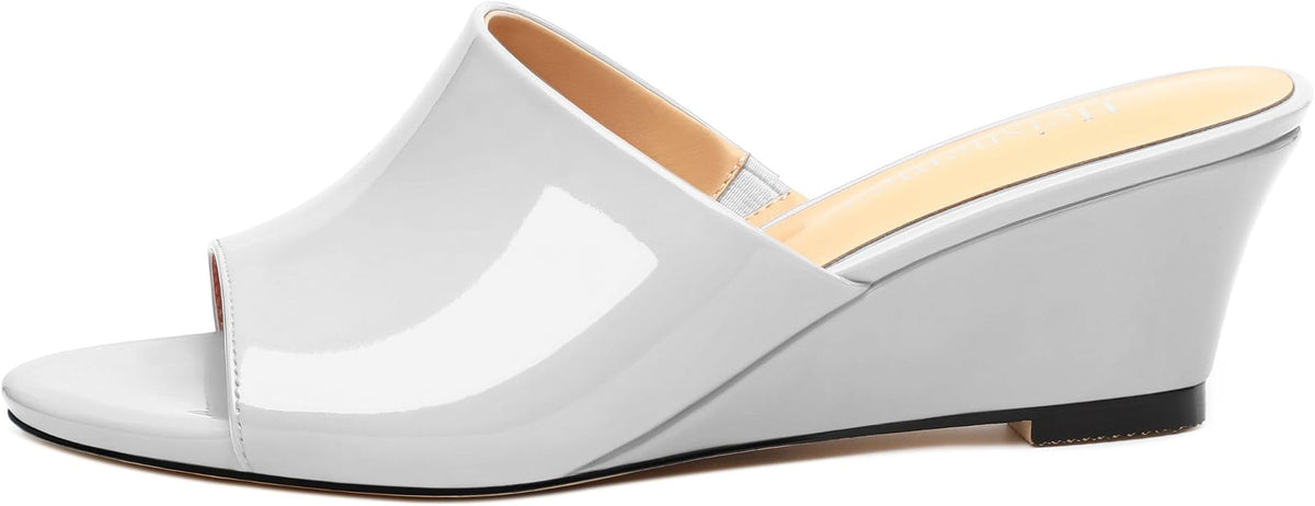 Wedge Sandals for Women Open Toe Wedge Heels Womens Matte High Heel Sandal - Image 2