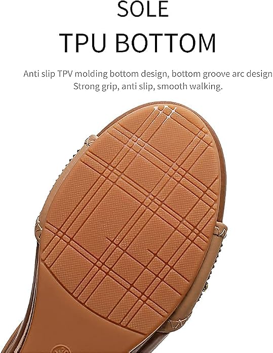 WOJWSKI Women's Slide Wedge Sandal Open Toe High Heel Zipper Back Platform - Image 6