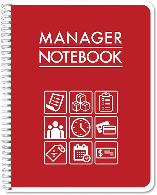 BookFactory Manager Notebook Manager's Log Book Planner Management Logbook - Wire-O, 100 Pages, 8.5'' X 11'' (Made in USA)