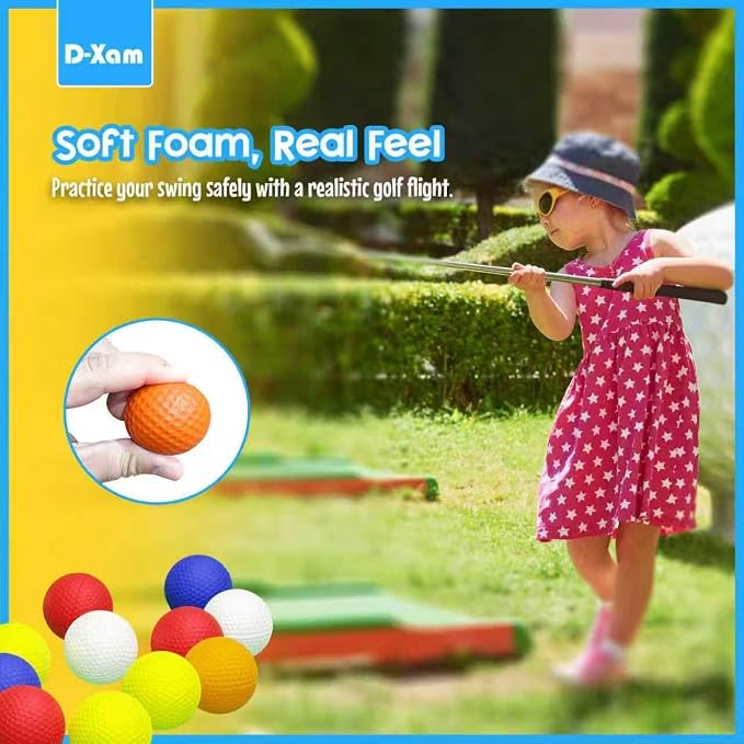 D-Xam Foam Golf Balls Bulk Practice Golf Ball Soft Multicolor - Image 8