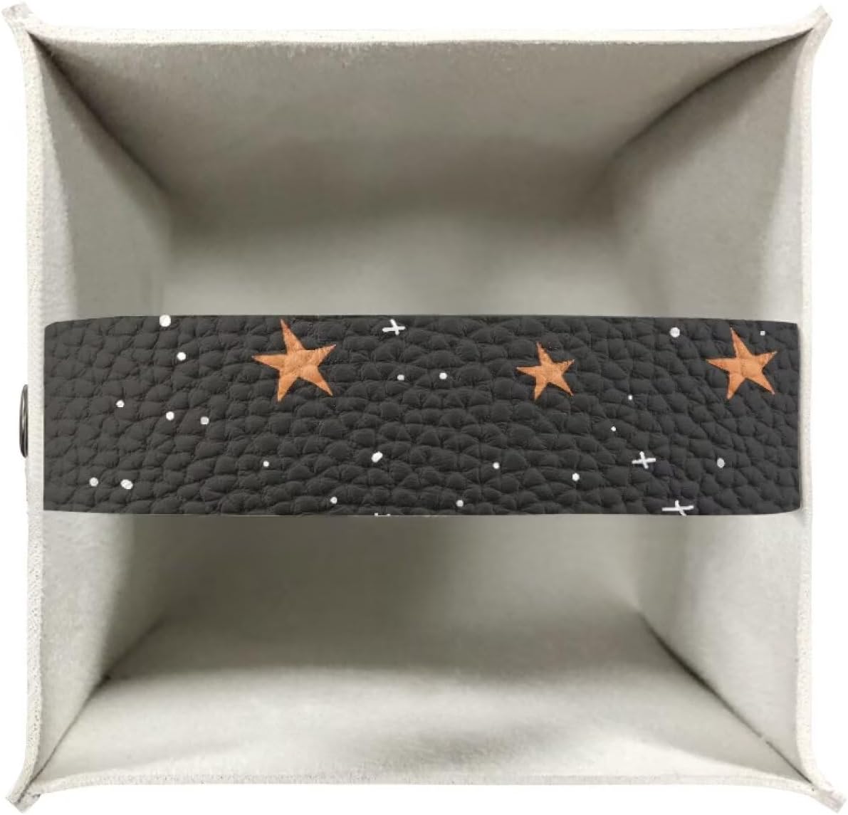 Halloween Black Cute Ghost Tissue Holder Faux Leather Square Tissue Box Covers Soft Folding Easy to Clean Decorative Bathroom Accessory Tissue Box Organizer for Table, Desk, or Countertop