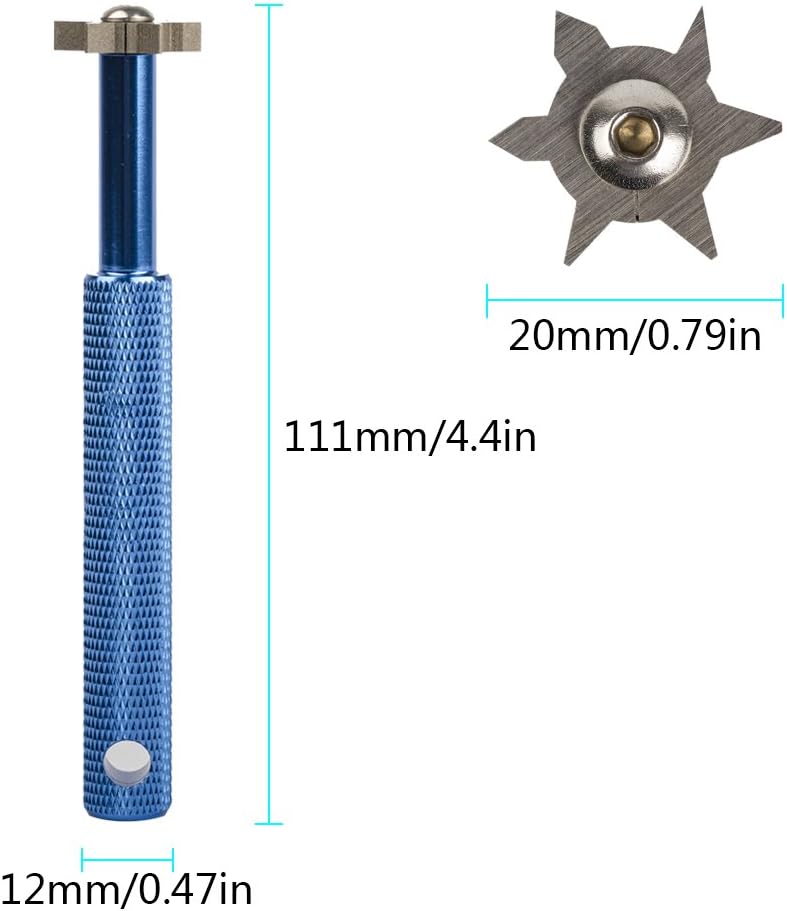 HIFROM Groove Sharpener with 6 Heads - Golf Club Groove Sharpener Re-Grooving Tool and Cleaner for All Irons Pitching Sand Lob Gap and Approach Wedges and Utility Clubs ¡­