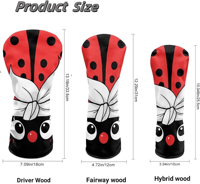 Golf Club Head Covers for Club Protective, Waterproof PU Leather Driver Fairway - Image 7