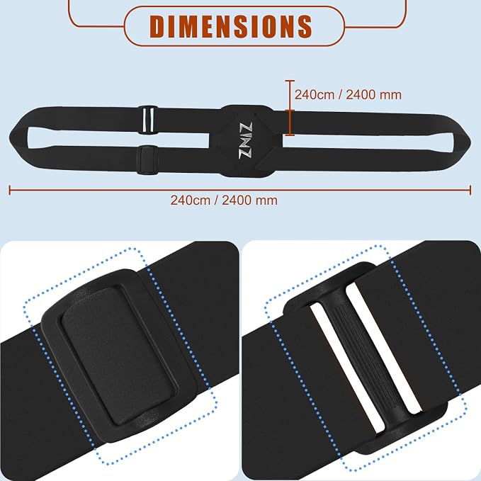 ZINZ Luggage Strap, High Elastic Suitcase Belt Adjustable Bag Bungees - Image 2