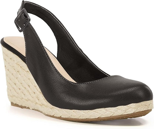 Womens Espadrilles Wedge Sandals Closed Toe Slingback Wedges Pumps Platform by Lvemas