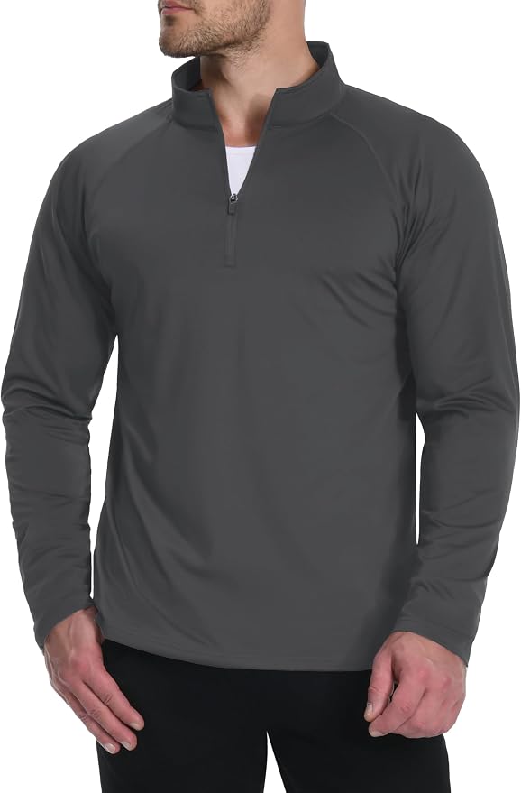 Boladeci Men's Quarter Zip Pullover Premium Fleece Lined Long Sleeve Golf - Image 2