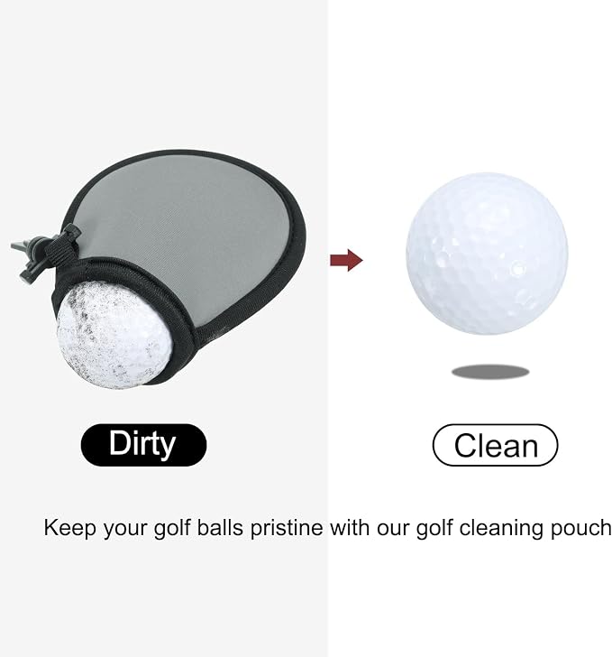 PATIKIL Golf Ball Washer Pouch, Portable Golf Balls Cleaner Pocket Bag - Image 5