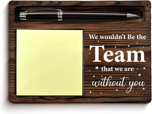 Boss Gifts for Women Men, Team Gifts for Boss Leader Manager Coworkers, We Wouldn't Be The Team That We are Without You Sticky Note Holder Office Cubicle Decor
