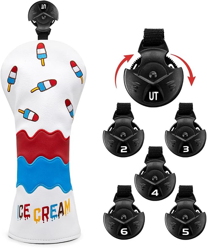 Montela Golf Club Covers Ice Cream Golf Driver Cover Fariway Wood Headcover - Image 3