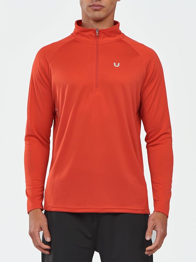 NORTHYARD Quarter Zip Pullover Men Running Shirt Long Sleeve Moisture Wicking - Image 2