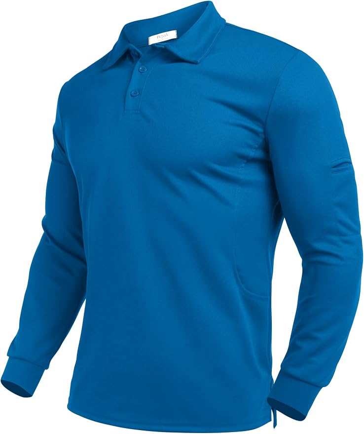 Deyeek Men's Polo Shirts Long Sleeve Golf Polo Shirts by Deyeek