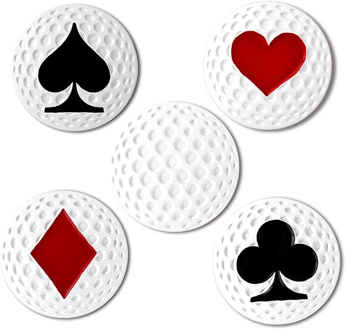 Myartte Creative Golf Ball Marker Soft Enamel Golf Markers 24.4MM Assorted 5 Pcs by Myartte
