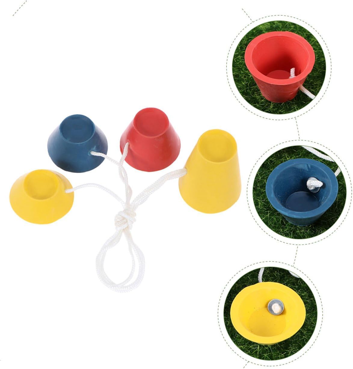 16Pcs Rubber Golf Tees with Bases Outdoor and Indoor Golf Ball Holders for Driving Range Practice and Turf Mats