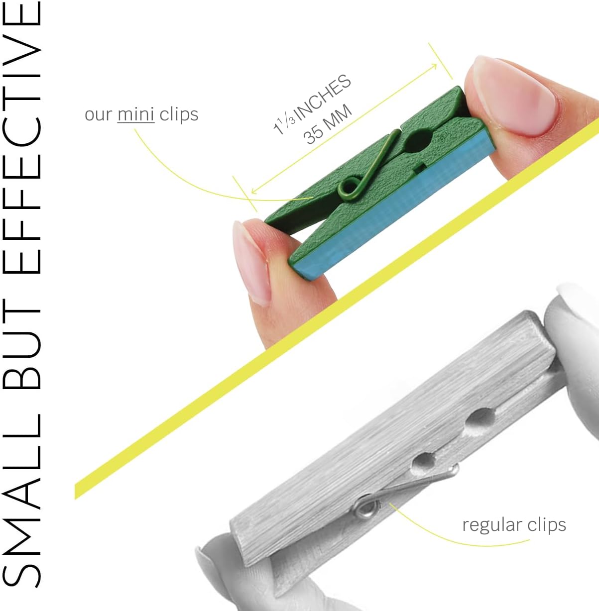 20 Pack Mini Self Adhesive Clips for Pictures - Mixed Colors Wood Clip Photo Holders for Wall, Poster Hanger, Photo Cards Hanging Display Board & Picture Boards, Artwork Photos Holders Card Room Decor