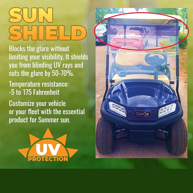 Sun Shield Golf Cart Sun Shade Cover – UV Blocker Visor - Image 7