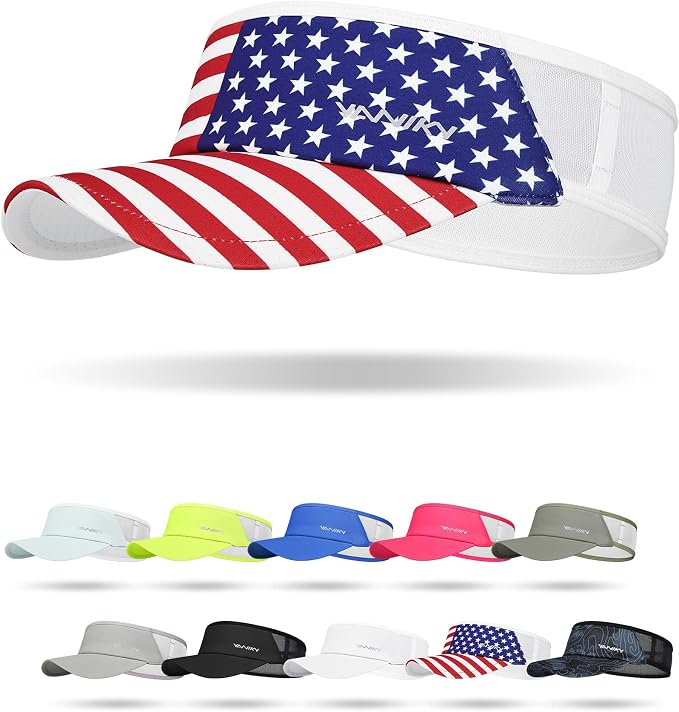 Sports Sun Visor Hats for Women Men Lightweight Breathable Cooling Stretchy by Unknown