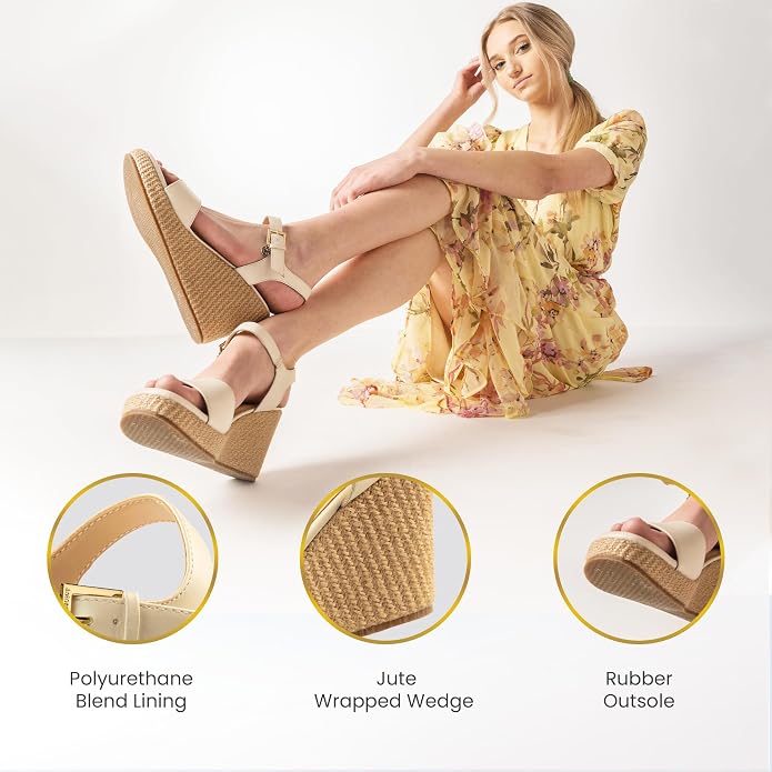 JATAREA Leather Wedge Sandals for Women | Women's Sandals Perfect for Summer - Image 6