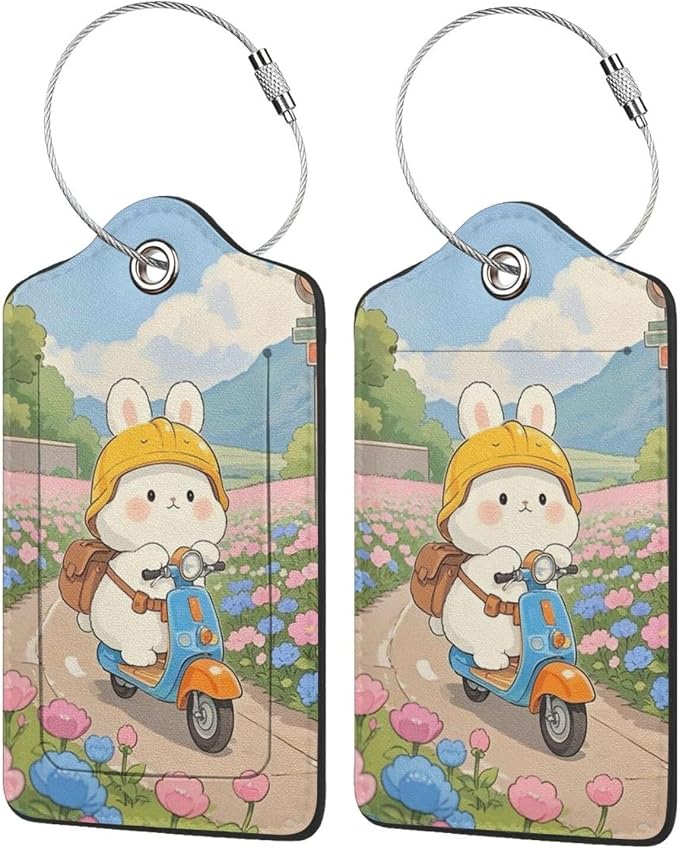 TSA Approved Luggage Tags Rabbit Riding by Unknown