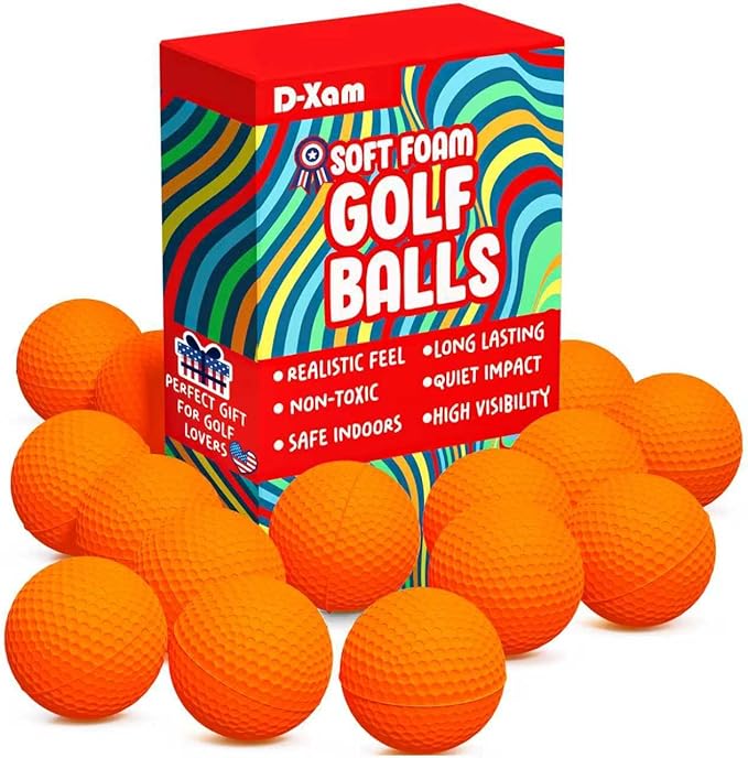 D-Xam Foam Golf Balls Bulk Practice Golf Ball Soft Multicolor - Image 2