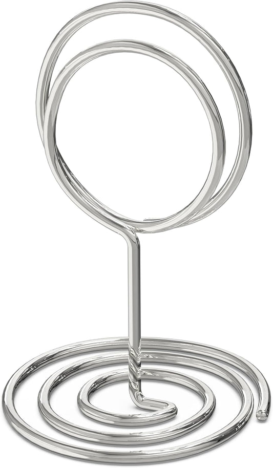10 Pack Silver Table Number Holders - Place Card Holders for Signs - Table Number Stands - Photo Holder for Tables - Picture Holders for Centerpieces Wedding - Wire Placecard Name Card Photo Stand
