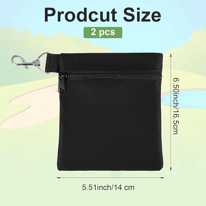 Golf Tee Bags, Bag Accessories for Men Women, Small Zipper Pouch for Valuables - Image 2