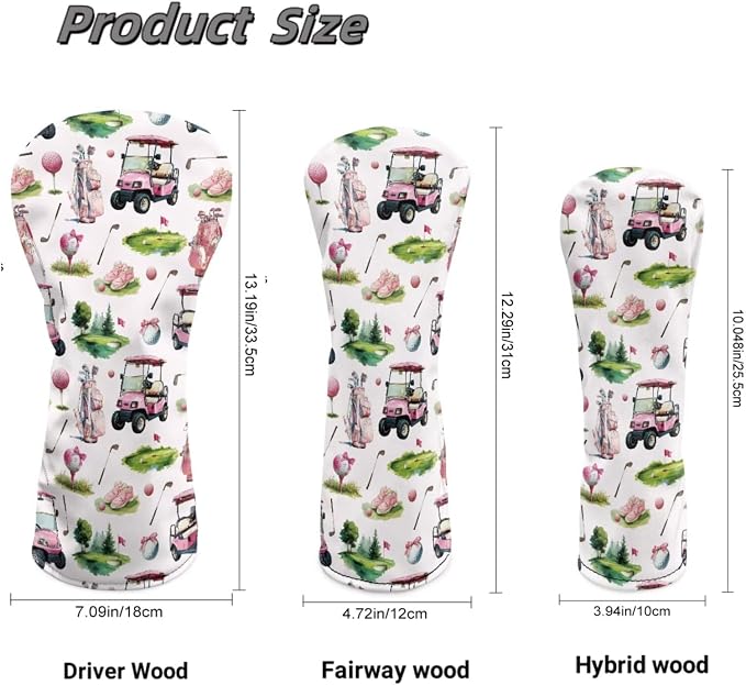 Golf Club Head Covers for Club Protective, Waterproof PU Leather Driver Fairway - Image 7