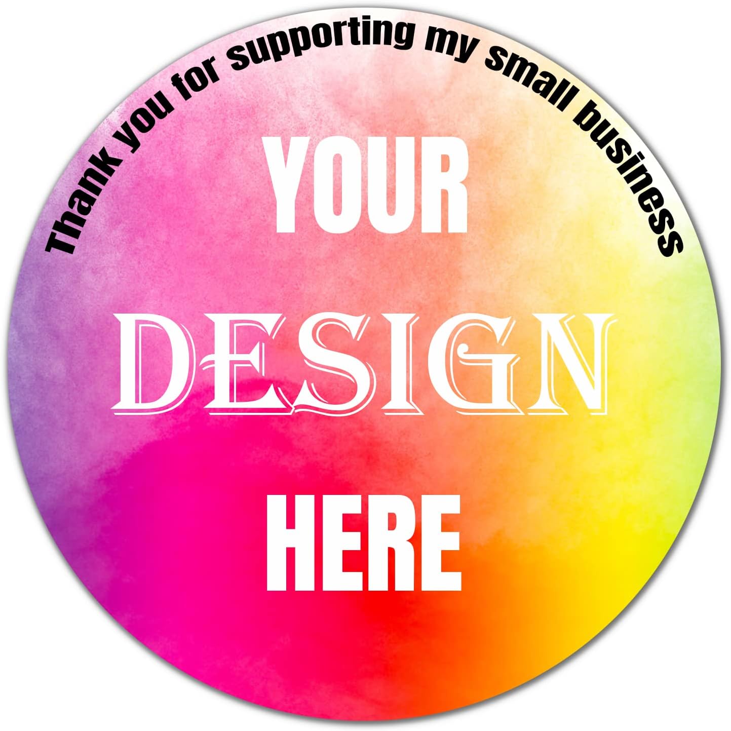 100-500 Custom Stickers Personalized Labels, Customized Stickers with Any Image Logo and Text. Custom Stickers for Business Logo Thank You Labels, etc. (Circle,3.5 Inch)
