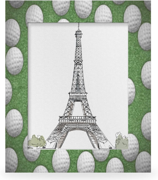 4x6 Picture Frame Golf Ball Hole Sport Photo Frame for Wall and Tabletop Display Wooden Photo Picture Frame Home Decor