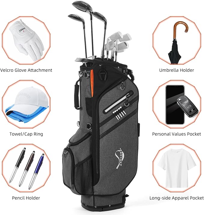 Golf Stand Bag 14 Way Top Dividers Full-Length - Image 4