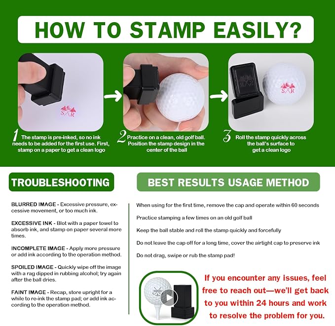Custom Golf Ball Stamp | Self-Inking Golf Stamp - Image 5