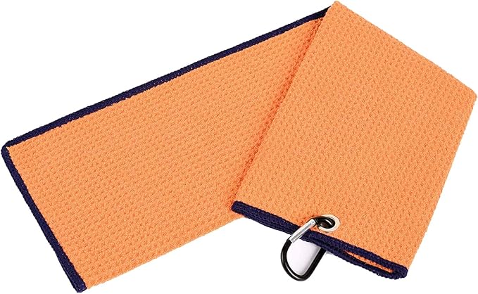 Golf Towels, Microfiber Waffle Pattern Tri-fold Golf Towel - Image 4